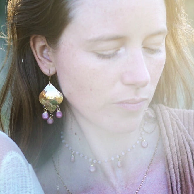 Ella Petal Shield Earring